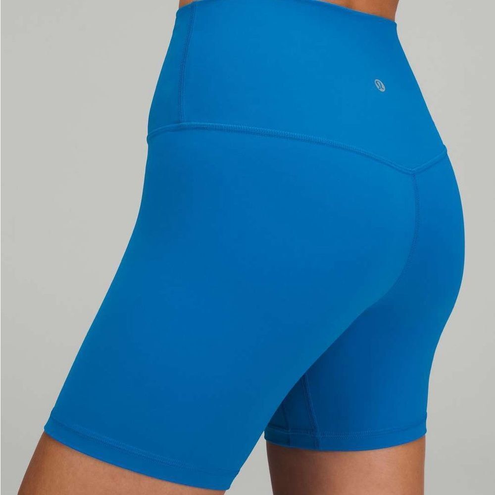 Women's Lululemon Align Blue High-Waisted Shorts- 6”